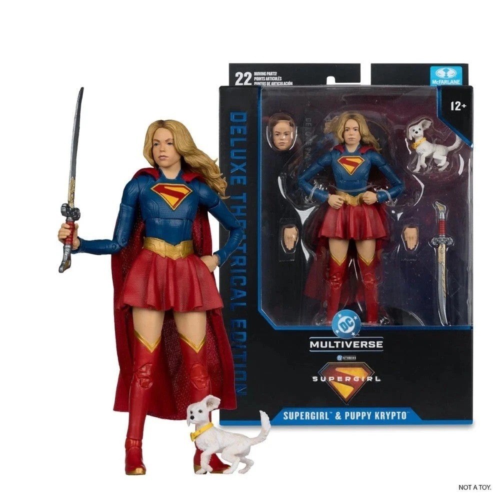 McFarlane Supergirl & Puppy Krypto Deluxe Theatrical Edition Movie Action Figure